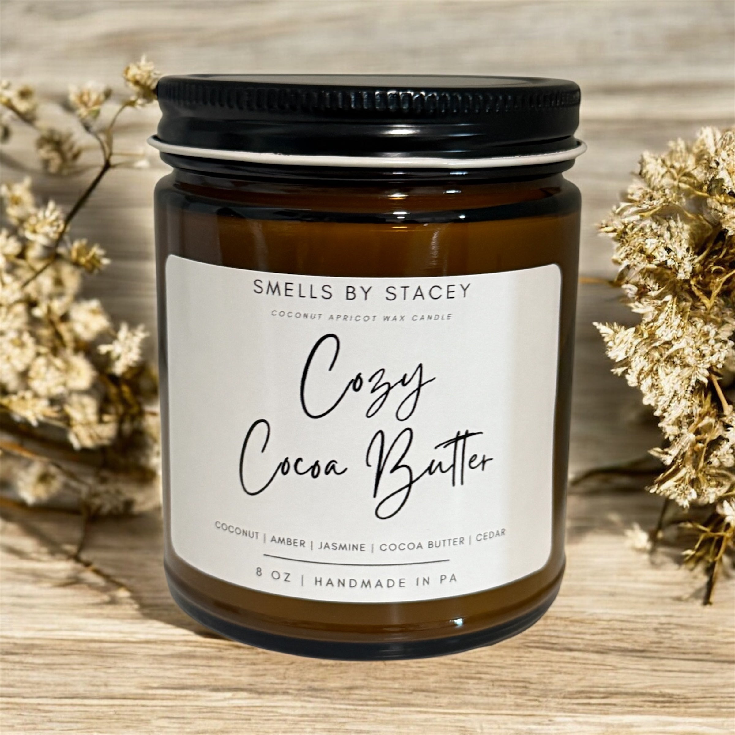 Cozy Cocoa Butter 8oz Candle – Smells by Stacey