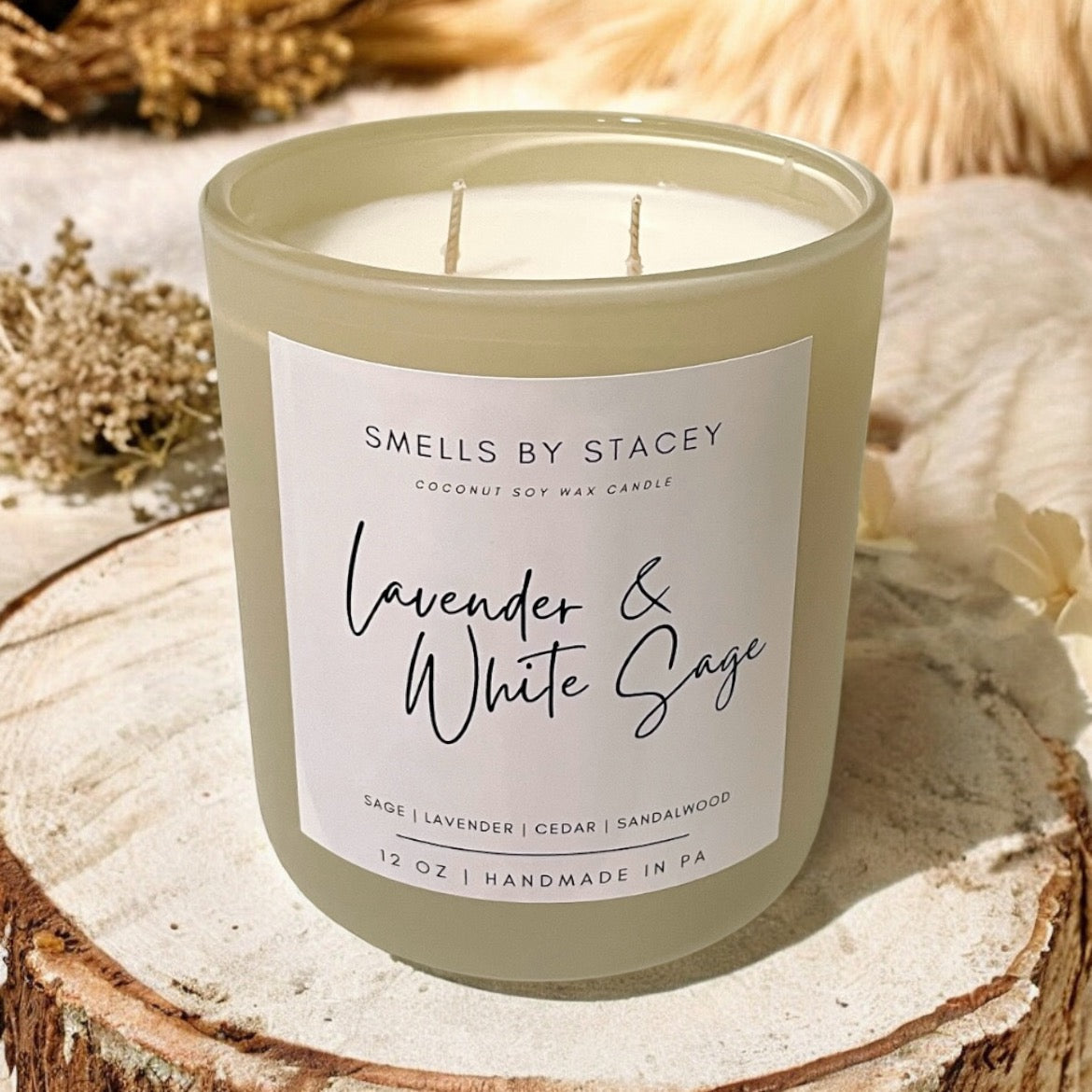 Lavender White Sage 12oz Candle