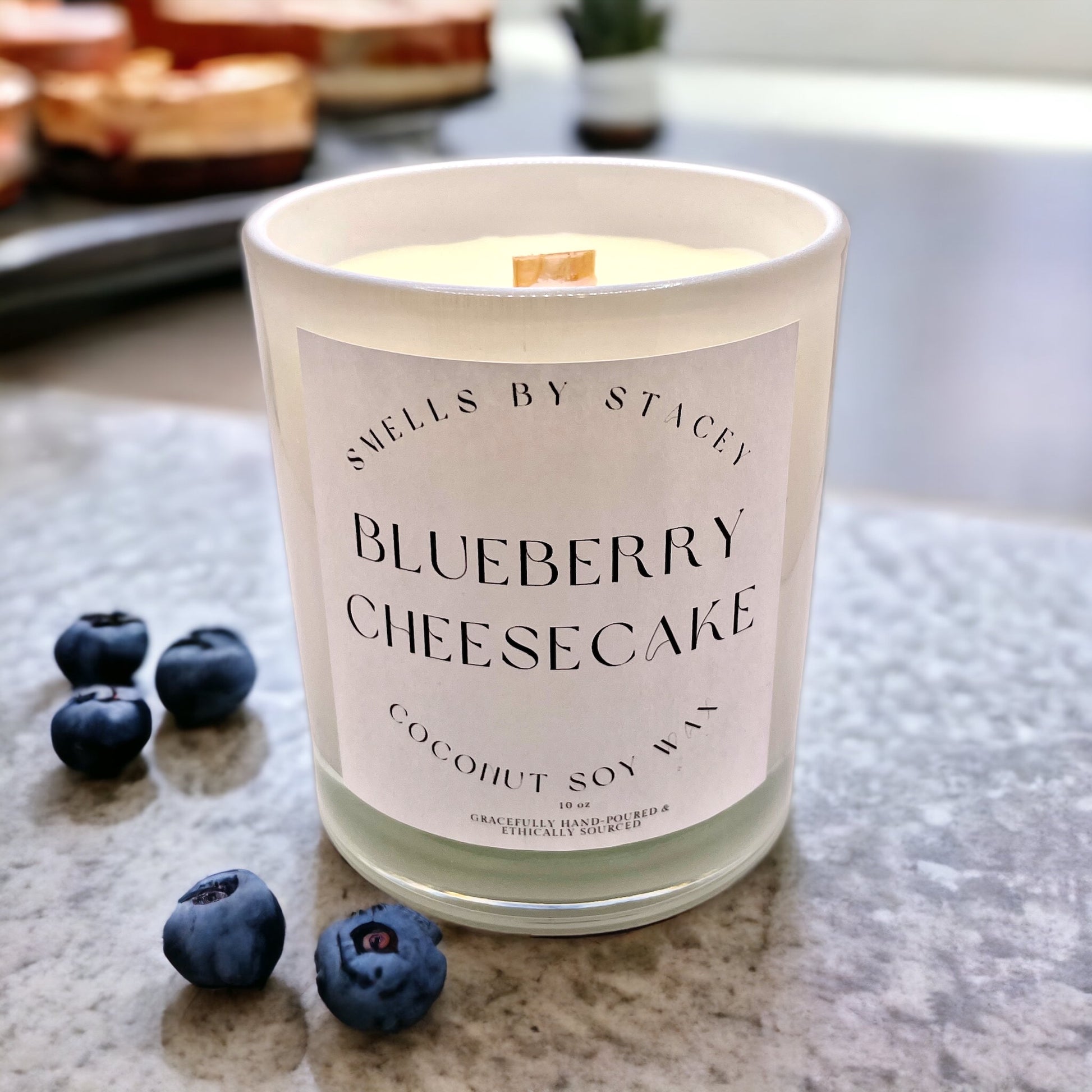 BAR HARBOR BLUEBERRY Baked Goods Scented Soy Candle Blueberry Lovers' Candle  Non-toxic Clean Burn Robust Scent Long Burn Time 